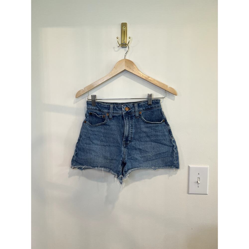Madewell The Curvy Perfect Jean Short High Rise Denim Shorts Size 25